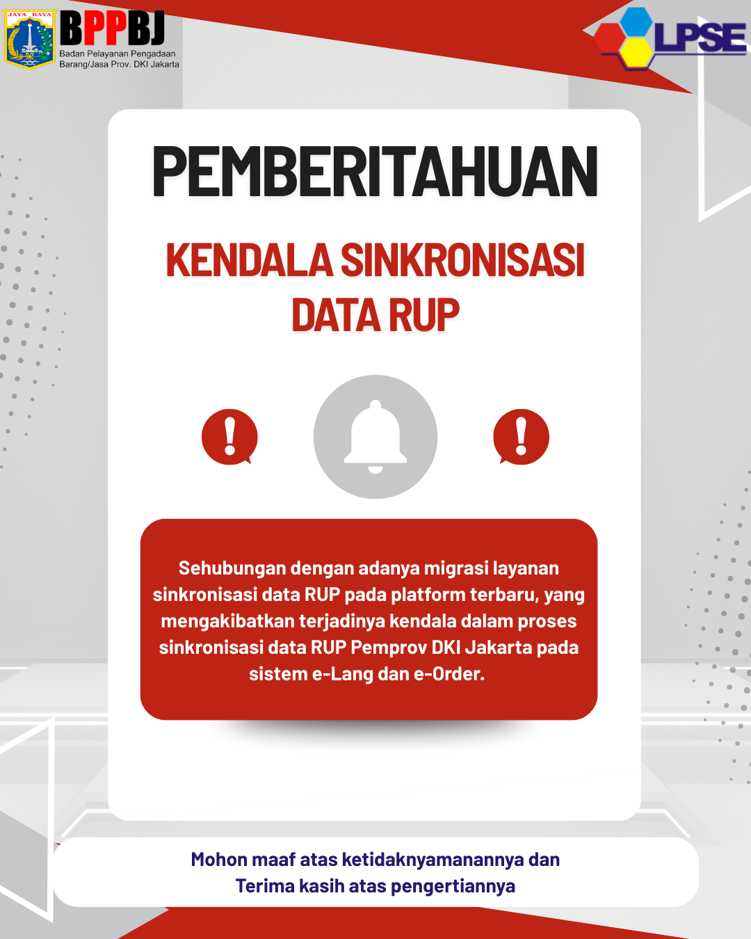 Kendala Sinkronisasi Data RUP